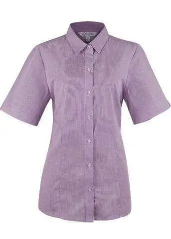 Aussie Pacific Corporate Wear Purple/White / 4 AUSSIE PACIFIC LADIES TOORAK SHORT SLEEVE 2901S